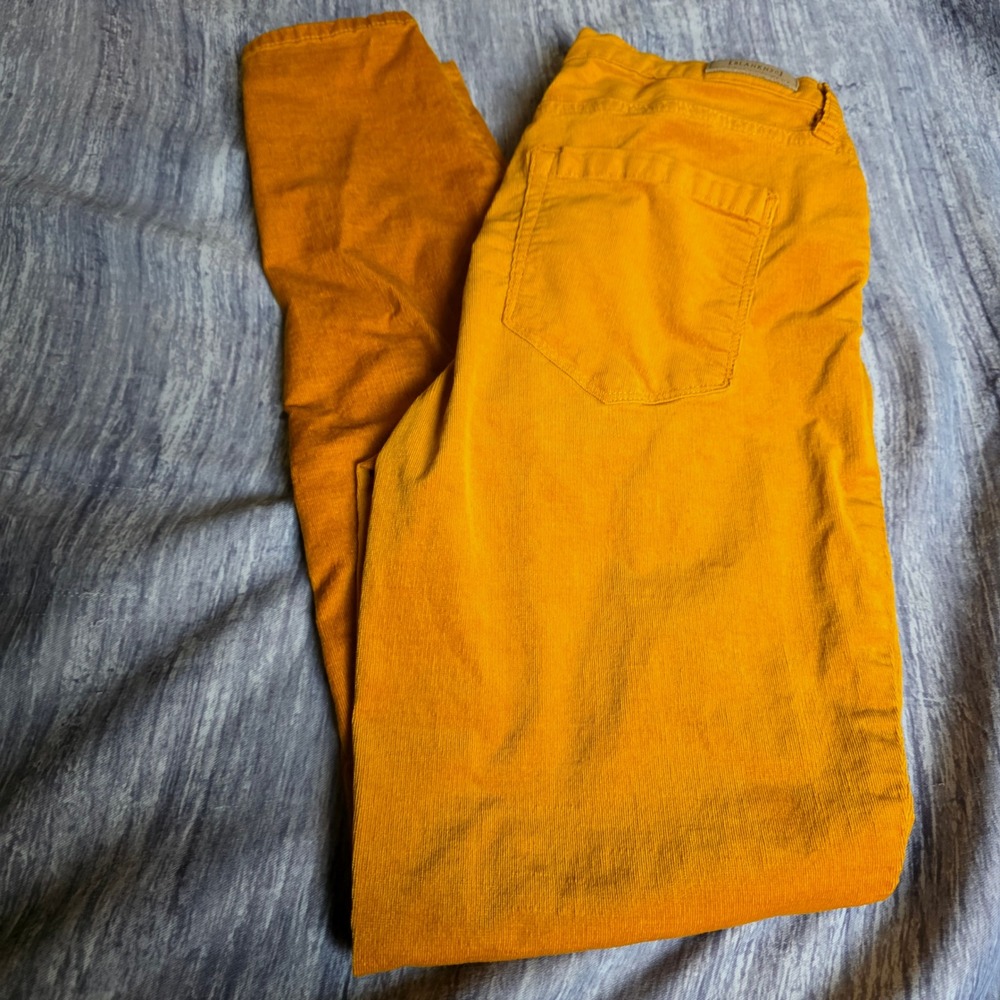 BLANKNYC The Bond‎ Mid Rise Skinny Corduroy Pants Marigold Women's Size 28